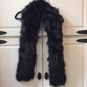 Black fur scarf